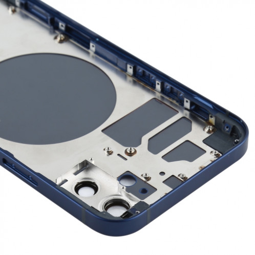 Couvercle arrière du boîtier avec plateau pour carte SIM, touches latérales et objectif de l'appareil photo pour iPhone 12 (bleu) SH78DL414-06