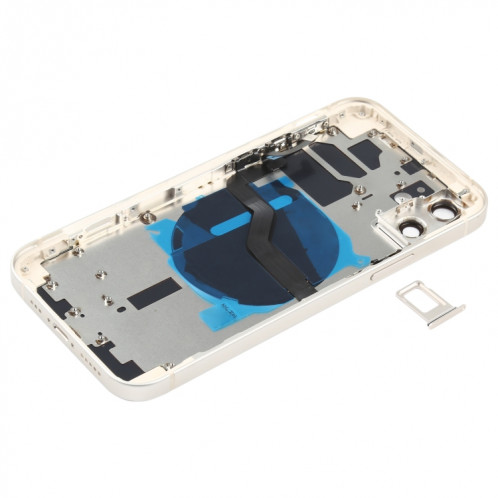 Couverture arrière de la batterie (avec touches latérales et plateau de carte et puissance + Volume Flex Câble et module de chargement sans fil) pour iPhone 12 SH88WL1080-06