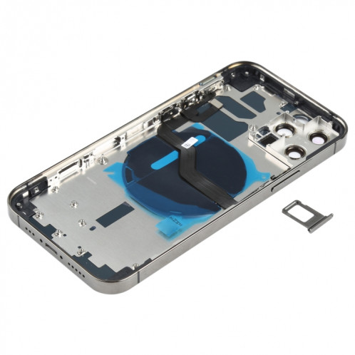 Couverture arrière de la batterie (avec touches latérales et plateau de carte et puissance + volume Flex Câble et module de chargement sans fil) pour iPhone 12 Pro SH89BL1800-06