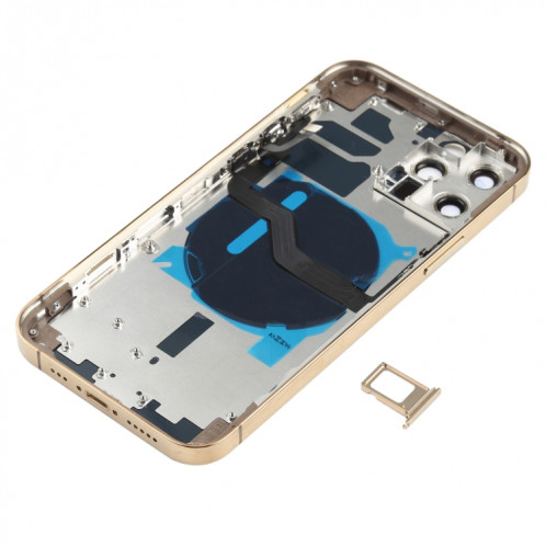 Couverture arrière de la batterie (avec touches latérales et plateau de carte et puissance + volume Flex Câble et module de chargement sans fil) pour iPhone 12 Pro SH89JL306-06