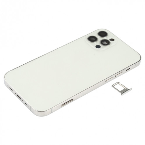Couverture arrière de la batterie (avec touches latérales et plateau de carte et puissance + volume Flex Câble et module de chargement sans fil) pour iPhone 12 Pro SH89WL1568-06