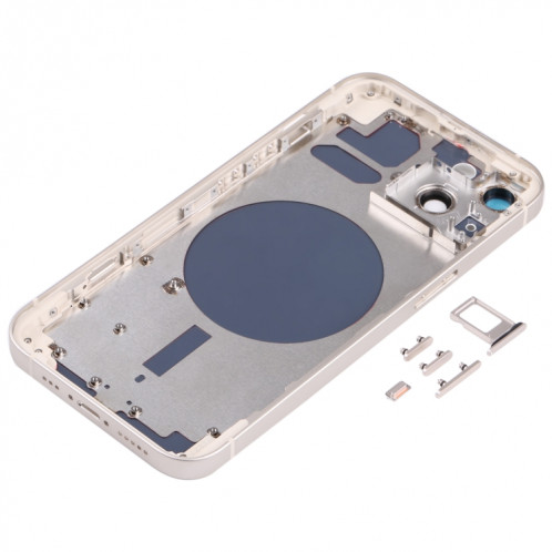 Couvercle de boîtier arrière avec plateau de carte SIM et lentille de la caméra pour iPhone 13 (blanc) SH31WL203-06
