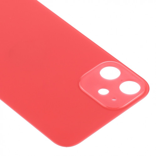 Couvercle de batterie arrière à grand trou de caméra de remplacement facile pour iPhone 12 Mini (rouge) SH10RL1760-06