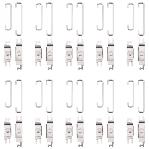 10 Ensembles porte-badge interne de puissance / volume et crochets à ressort U pour iPhone X-13 Pro Max SH0006526-04