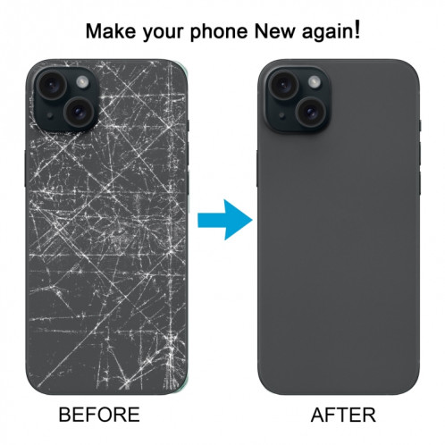 Pour iPhone 15 Plus Couvercle arrière de la batterie en verre (Noir) SH16BL1057-07