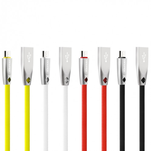 AWEI CL-96 USB vers Micro USB Câble de données portable TPE + alliage d'aluminium, 2A, longueur: 1 m (rouge) SA851R872-05