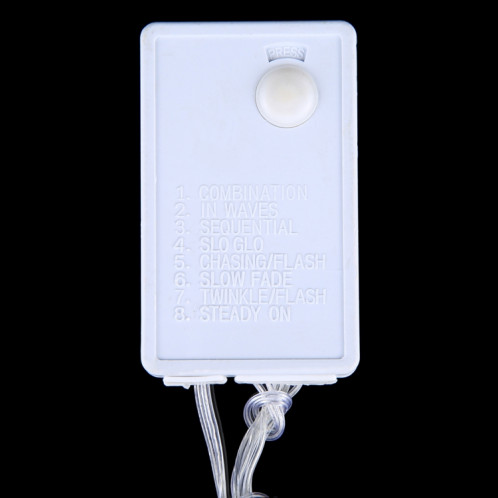 3m (Longueur) x 3m (Hauteur) 18W 300 LED Lumières de déviation de la chaîne de rideau avec le joint d'extrémité et le contrôleur multifonctionnel et la mémoire imperméable, prise de l'UE, CA 220V (blanc S33AWW506-08