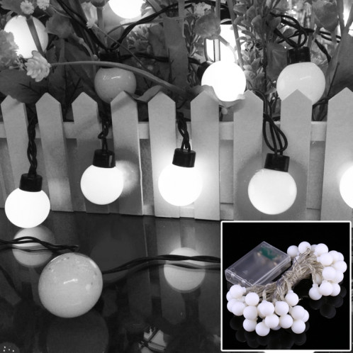 4m 3W 40 LEDs 3 x piles AA alimenté chaîne décoration lumière avec 3 modes, DC 4.5V (lumière blanche) S406WL966-08