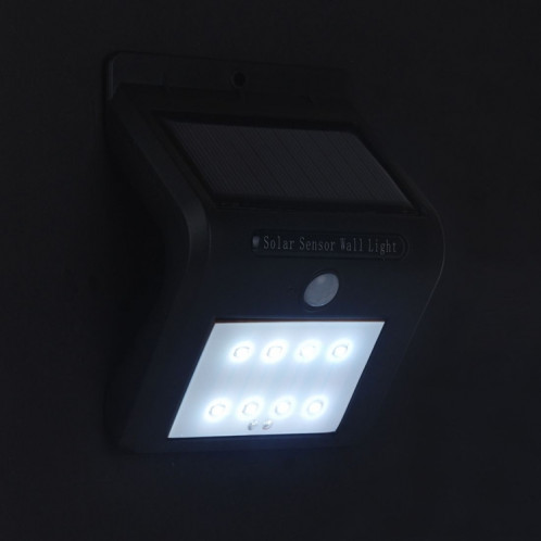 Lumière blanche imperméable d'IP65, 8 lumière solaire de mur de sonde de mouvement de LEDs avec le panneau solaire SH68011689-07