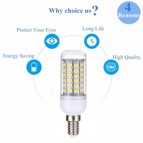 Ampoule de maïs E14 5.5W 69 LED SMD 5730 LED, AC 220-240V (blanc chaud) SH47WW1986-011