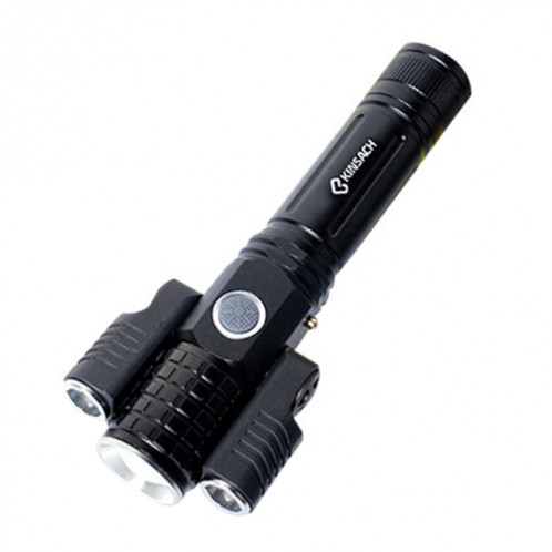 KS-738 Lampe de poche à DEL à zoom T16 + XPE avec 4 modes de chargement USB SH8804234-011