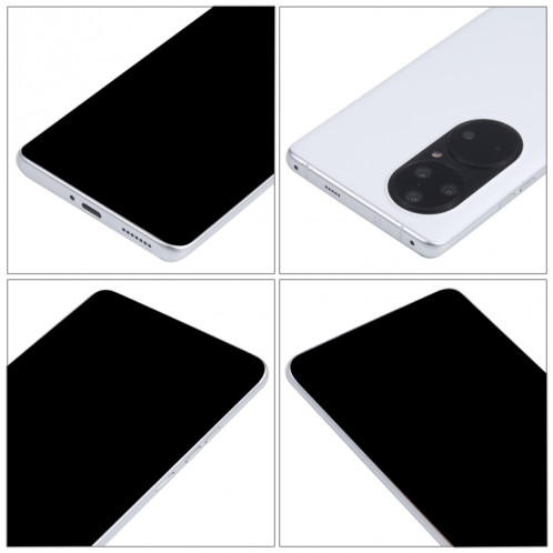 Modèle d'affichage factice sans travail à écran noir pour Huawei P50 Pro (Blanc) SH703W329-07