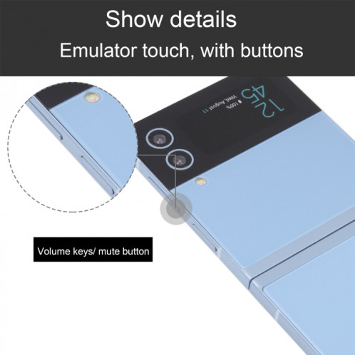 Pour Samsung Galaxy Z Flip4 Black Screen Non-Working Fake Dummy Display Model (Bleu) SH872L372-06