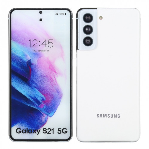 Écran couleur faux modèle d'affichage factice non fonctionnel pour Samsung Galaxy S21 5G (blanc) SH709W739-06