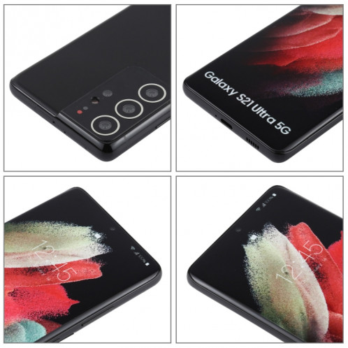 Écran couleur faux modèle d'affichage factice non fonctionnel pour Samsung Galaxy S21 Ultra 5G (noir) SH711B1524-06