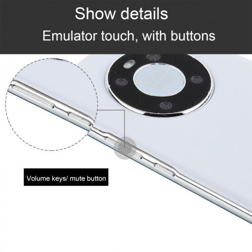 Modèle d'affichage factice factice à écran noir non fonctionnel pour Huawei Mate 40 Pro 5G (blanc) SH716W482-07