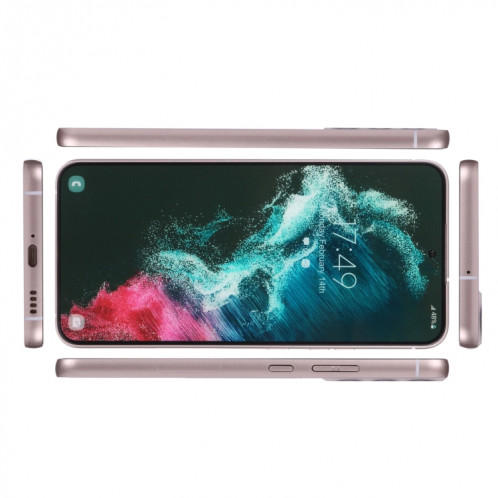 Pour Samsung Galaxy S22 + 5G écran couleur faux modèle d'affichage factice non fonctionnel (or rose) SH60RG215-06