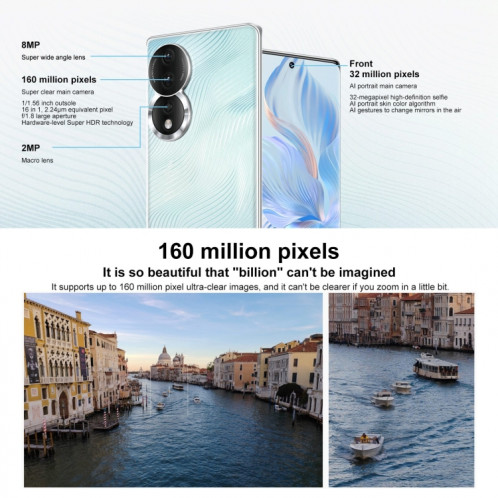 Honor 80 5G ANN-AN00, caméras 160MP, 12 Go + 512 Go, version chinoise, Caméras triple arrière, identification des empreintes digitales de l'écran, 6,67 pouces Magic UI 7.0 Qualcomm Snapdragon 782G Octa Core jusqu'à SH322L803-08