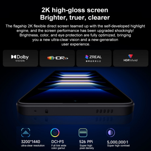 Xiaomi Redmi K60 Pro 5G, appareil photo 54MP, 12 Go + 256 Go, Caméras triple arrière, identification des empreintes digitales de l'écran, batterie 5000 mAh, 6,67 pouces MIUI 14 Snapdragon 8 Gen2 Octa Core 4 nm SX368G856-015