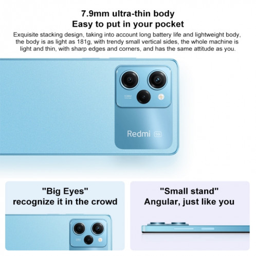 Xiaomi Redmi Note 12 Vitesse Pro 5G, appareil photo 108MP, 12 Go + 256 Go, Caméras triple arrière, batterie 5000 mAh, 6,67 pouces MIUI 14 Snapdragon 778G Octa Core jusqu'à 2,4 GHz, réseau : 5G, double SIM, NFC, IR SX373L944-014