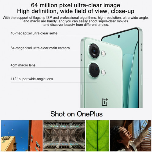 OnePlus Ace 2V 5G, appareil photo 64MP, 12 Go + 256 Go, Caméras triple arrière, batterie 5000 mAh, identification d'empreintes digitales à l'écran, 6,74 pouces ColorOS 13.0 / Android 13 Dimensity 9000 Octa Core SO395G316-09