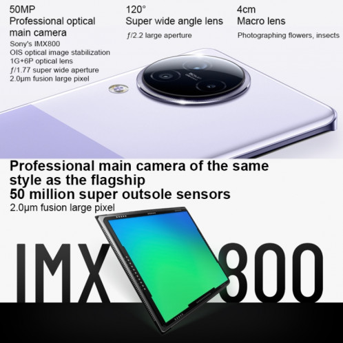 Xiaomi Citizen 3 5G, appareil photo 50MP, 16 Go + 1 To, Caméras arrière triples + caméras frontales doubles, identification d'empreintes digitales à l'écran, batterie 4500 mAh, MIUI 6,55 pouces 14 Dimensity SX829J218-012