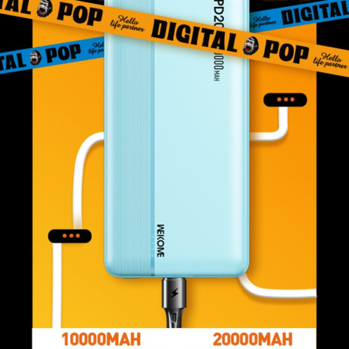 WEKOME WP-04 Tidal Energy Series 20000mAh 20W Banque d'alimentation à charge rapide (Jaune) SW014Y1622-09