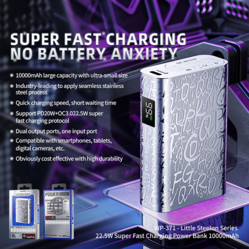 WEKOME WP-371 22.5W 10000mAh Batterie Externe à Charge Super Rapide SW10151898-03