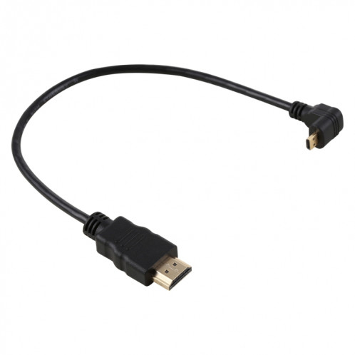 Câble d'adaptateur de connecteur mâle plaqué or positif HDMI de 30 cm 4K HDMI mâle vers micro HDMI SH0392401-05