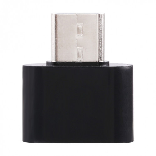 Homme en plastique USB-C / Type-C à USB 2.0 Adaptateur de chargement de données de transmission de données OTG (noir) SH587B793-07