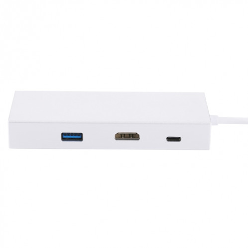 Adaptateur de lecteur de carte USB-C / Type-C vers HDMI et RJ45 & 2 x USB 3.0 et SD & Micro SD HUB avec chargement USB-C / Type-C, pour Macbook / Nouveau Macbook Pro / Huawei Matebook SH1265454-05