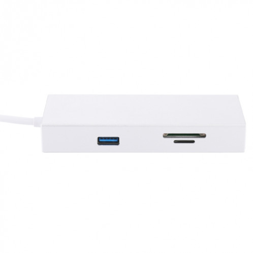Adaptateur de lecteur de carte USB-C / Type-C vers HDMI et RJ45 & 2 x USB 3.0 et SD & Micro SD HUB avec chargement USB-C / Type-C, pour Macbook / Nouveau Macbook Pro / Huawei Matebook SH1265454-05