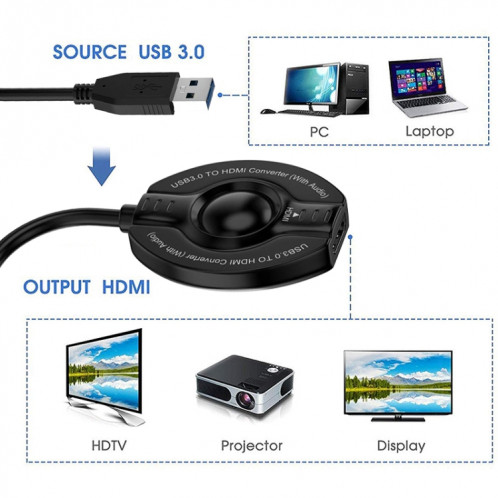 Câble adaptateur V05 USB 3.0 vers HDMI SH240878-07