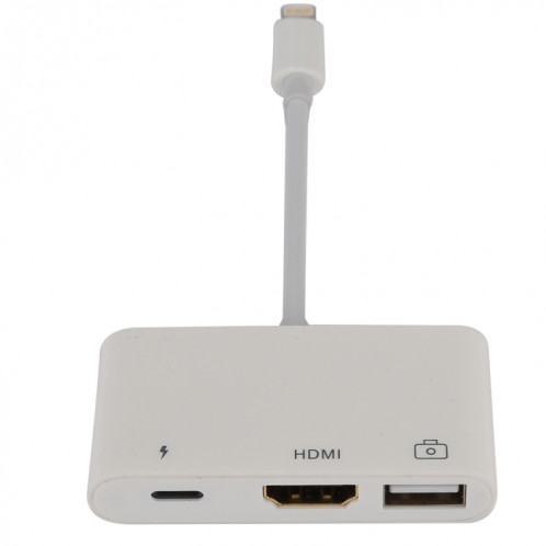 3 en 1 1080P HDMI + USB + 8 broches de charge des ports femelles vers 8 broches mâle OTG câble de convertisseur vidéo numérique SH8818421-013