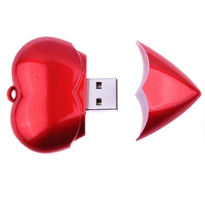 Disque flash USB2.0 style coeur de 4 Go (rouge) S420RB1218-06