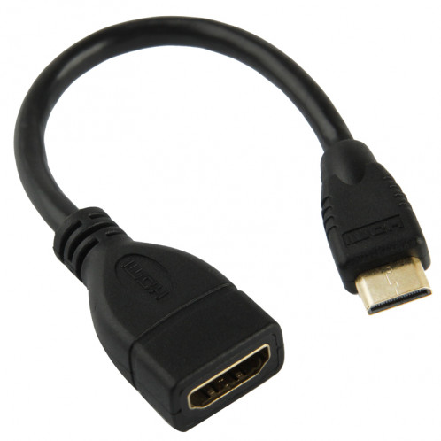 Câble HDMI mini-mâle vers HDMI 19 broches femelle de 17 cm (noir) SH00161369-03