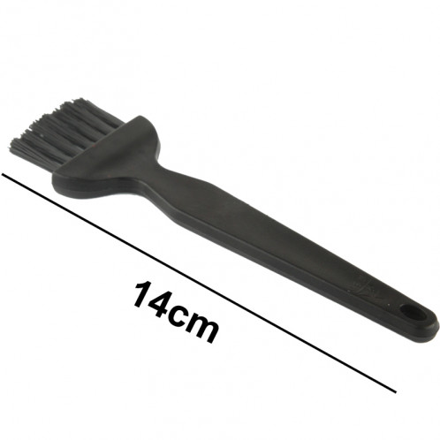 Brosse de nettoyage antistatique à poignée plate à 7 faisceaux, longueur: 14 cm (noir) SE17061546-04