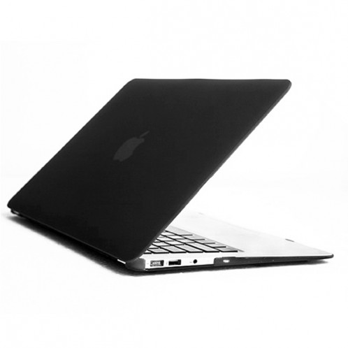 ENKAY pour MacBook Air 13,3 pouces (Version US) 4 en 1 Coque de protection en plastique dur givré avec protecteur d'écran et clavier et bouchons anti-poussière (noir) SE091B266-010