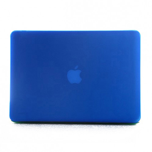 ENKAY pour MacBook Air 13,3 pouces (Version US) 4 en 1 Coque de protection en plastique dur givré avec protecteur d'écran et protège-clavier et bouchons anti-poussière (bleu foncé) SE091D1802-010