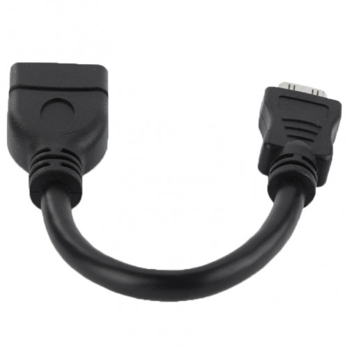 Câble HDMI mini-mâle vers HDMI 19 broches femelle de 16 cm plaqué or (noir) SH03381966-03