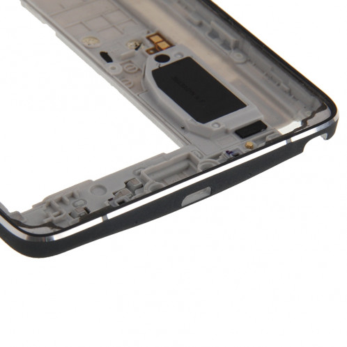 iPartsBuy Moyen Cadre Bazel Retour Plaque Logement Caméra Lens Panel avec Haut-Parleur Sonnerie Buzzer et Écouteur Trou pour Samsung Galaxy Note 4 / N910V (Noir) SI166B1777-09