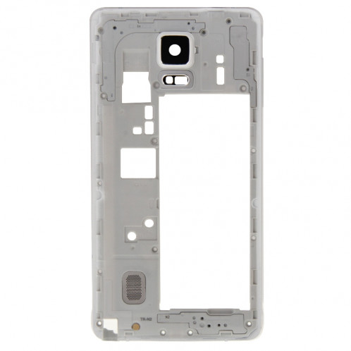iPartsBuy Couvercle du boîtier complet (cadre du cadre Bazel arrière de la plaque d'appareil photo boîtier de la lentille + couvercle arrière de la batterie) pour Samsung Galaxy Note 4 / N910V (blanc) SI169W677-08