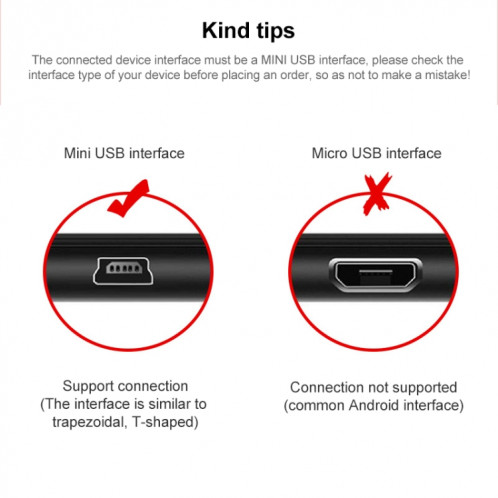 Câble USB 2.0 vers Mini 5 broches USB pour données rétractable et chargeur pour Motorola V3 / téléphone portable / MP3 / MP4 / appareil photo numérique / GPS, longueur: 10 cm (peut être étendu à 80 cm), noir SH0517649-06