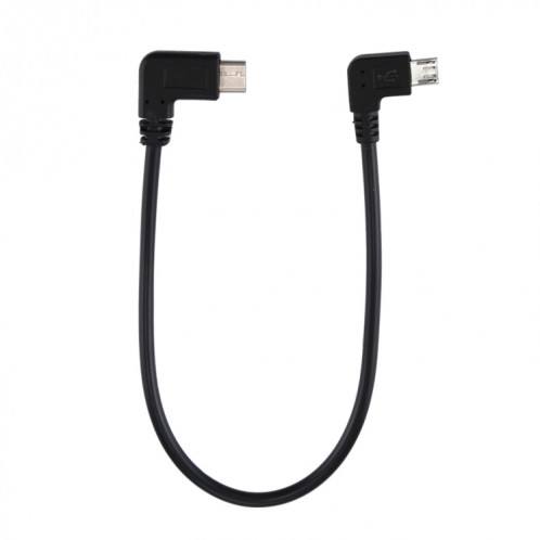 Câble adaptateur coudé mâle USB-C / Type-C vers Micro USB coude mâle, longueur totale: environ 25 cm, Pour Samsung, Huawei, Xiaomi, HTC, Meizu, Sony et autres Smartphones SH2274761-04