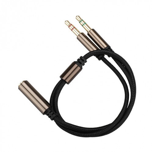 ZS0135 pour SteelSeries Arctis 3/5/7 3.5mm femelle à double câble de l'écouteur mâle à double 3,5 mm, longueur de câble: 30cm SH70841932-05