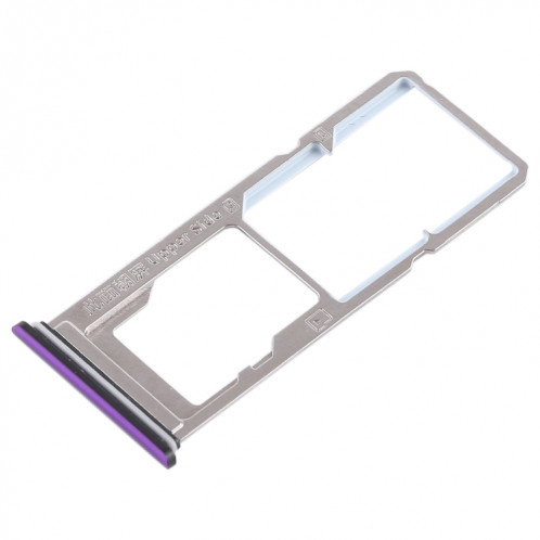 Pour Vivo Z1 2 x plateau de carte SIM + plateau de carte Micro SD (violet) SH472P1130-05