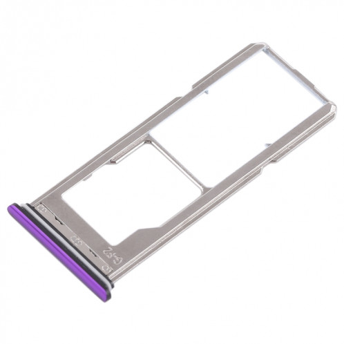 Pour Vivo Z1 2 x plateau de carte SIM + plateau de carte Micro SD (violet) SH472P1130-05