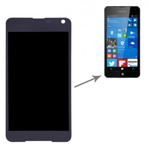 iPartsAcheter pour Microsoft Lumia 650 LCD écran + écran tactile Digitizer Assemblée (Noir) SI96BL1962-07