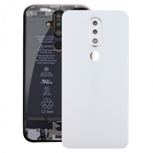 Cache arrière de batterie avec objectif d'appareil photo pour Nokia X6 (2018) / 6.1 Plus TA-1099 (Blanc) SH19WL124-06