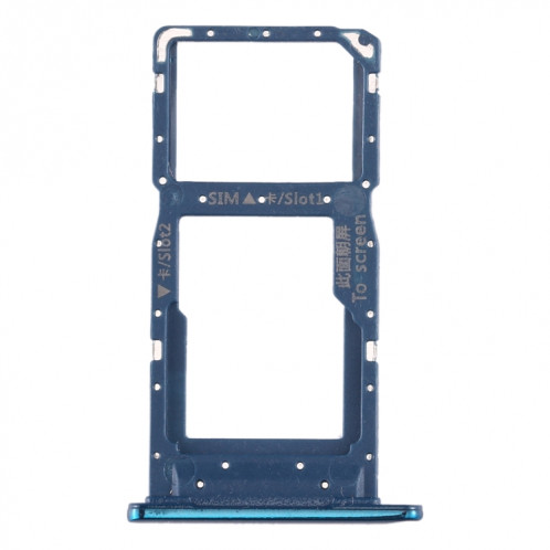 Plateau pour carte SIM + plateau pour carte SIM / plateau pour carte Micro SD pour Huawei Enjoy 9s (bleu) SH985L1151-05